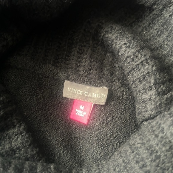 Vince Camuto Drop-Shoulder Turtleneck Sweater in Rich Black M - Picture 7 of 8